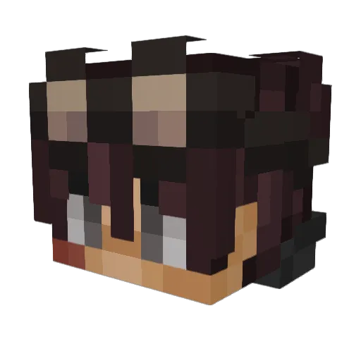 Si_Retto Minecraft avatar head, 3D render