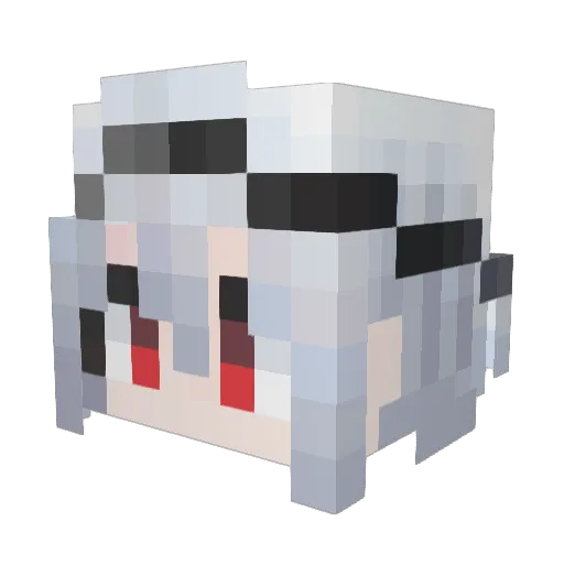 Si__Wang Minecraft avatar head, 3D render
