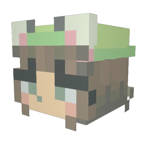SiaBia Minecraft avatar head, 3D render