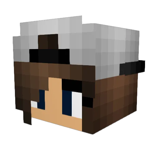 SiaWolf Minecraft avatar head, 3D render