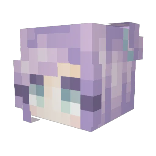 Sialynn Minecraft avatar head, 3D render