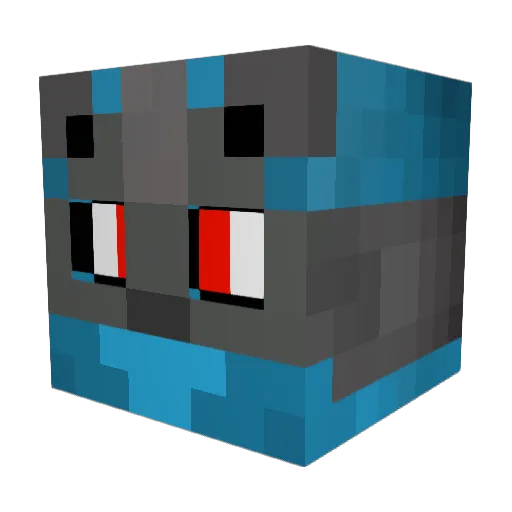 Siam34 Minecraft avatar head, 3D render