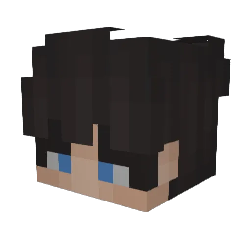 SiamBW Minecraft avatar head, 3D render