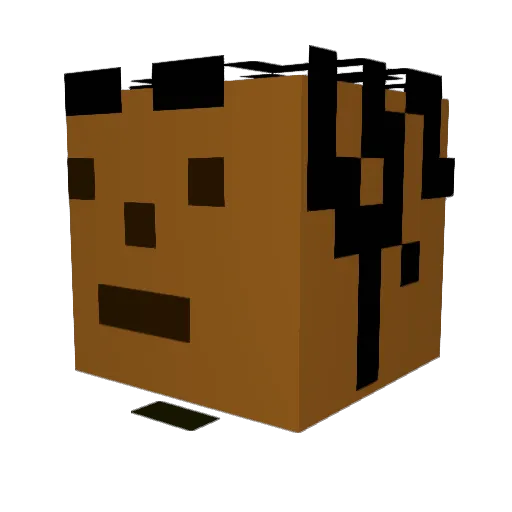SiamPang Minecraft avatar head, 3D render
