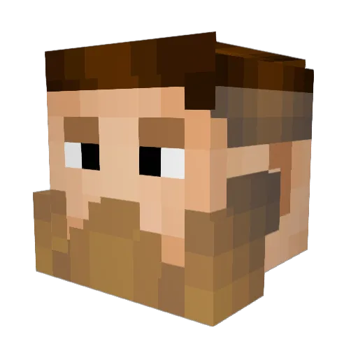 Siamosaurus Minecraft avatar head, 3D render