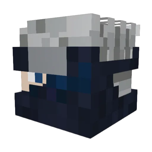 Siamti Minecraft avatar head, 3D render