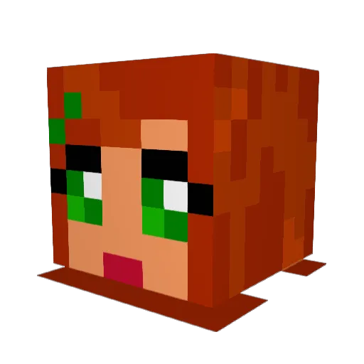 Sian327 Minecraft avatar head, 3D render