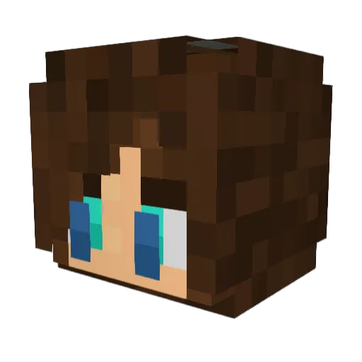Sianaiche Minecraft avatar head, 3D render