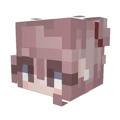 Sianya Minecraft avatar head, 3D render
