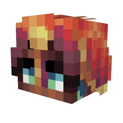 Siaosiii Minecraft avatar head, 3D render