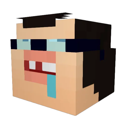 Siaozhi Minecraft avatar head, 3D render