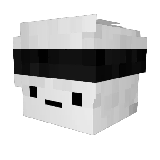 Siapasihlu Minecraft avatar head, 3D render