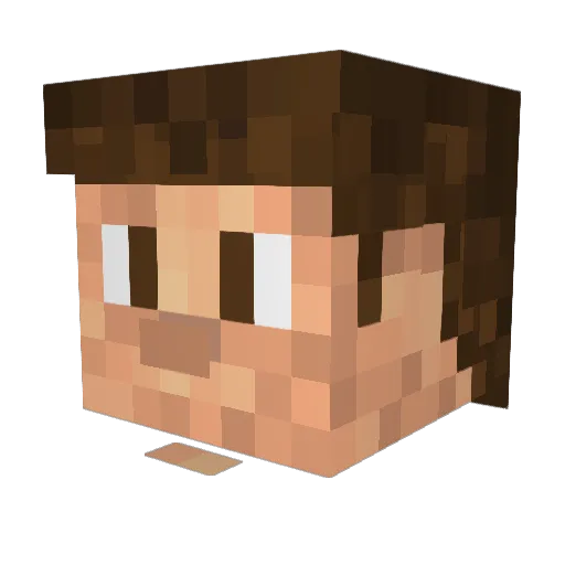 Siavan Minecraft avatar head, 3D render