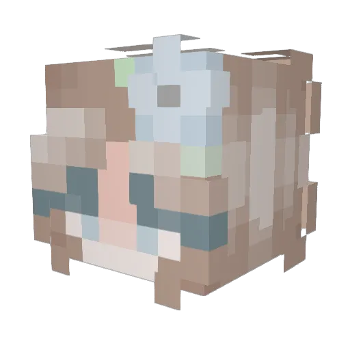 Sibadee Minecraft avatar head, 3D render