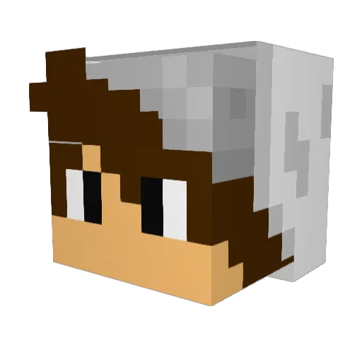 Sibared_AC Minecraft avatar head, 3D render