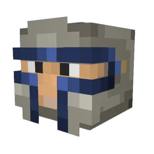 Sibbot Minecraft avatar head, 3D render