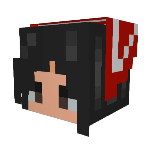 SibbyRosewell Minecraft avatar head, 3D render