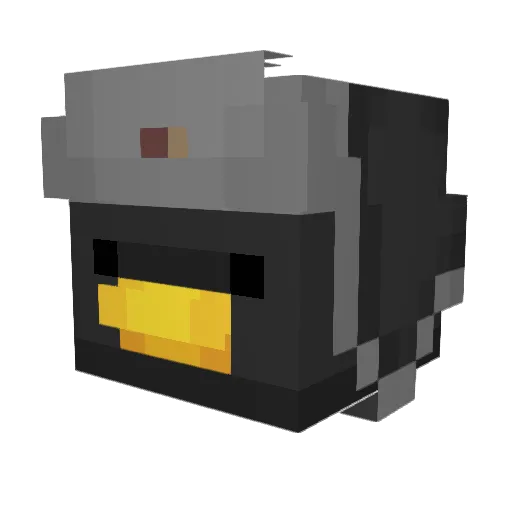Sibeans Minecraft avatar head, 3D render