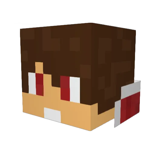 Sibear Minecraft avatar head, 3D render