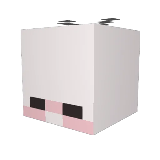 Sibelroma Minecraft avatar head, 3D render
