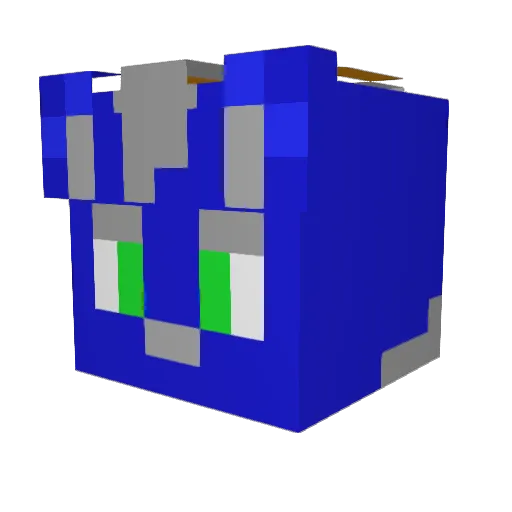 Sibelur Minecraft avatar head, 3D render