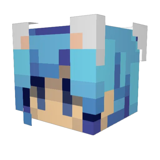 SiberianKitten Minecraft avatar head, 3D render