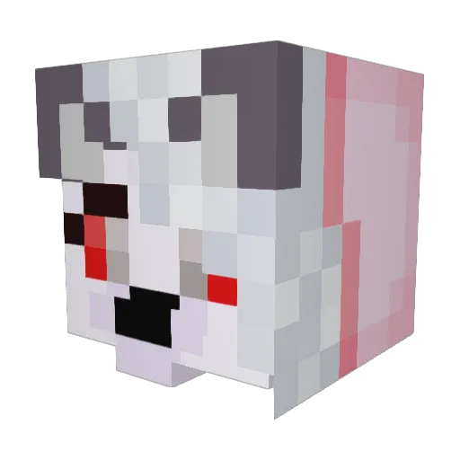 SiberianPumpkin Minecraft avatar head, 3D render