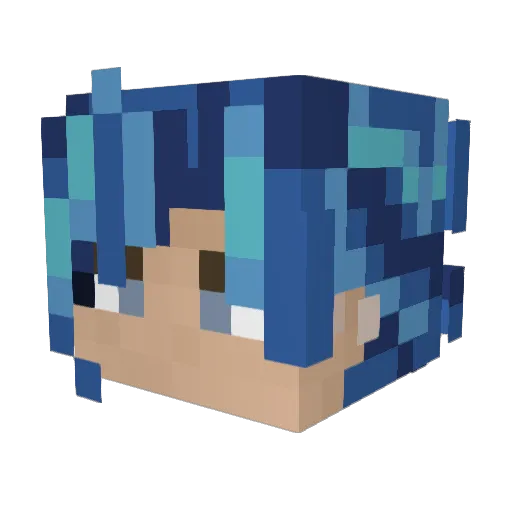 Sibiorr Minecraft avatar head, 3D render