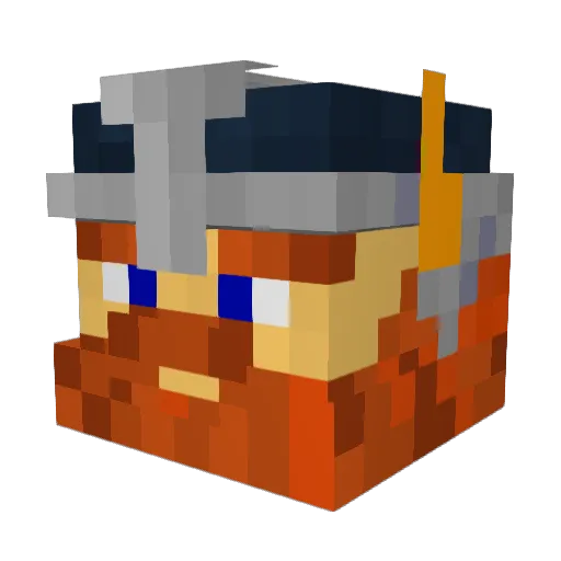 Sibirity Minecraft avatar head, 3D render