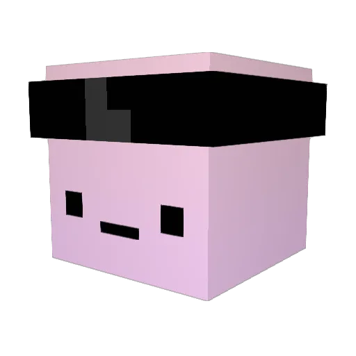 Sibish Minecraft avatar head, 3D render