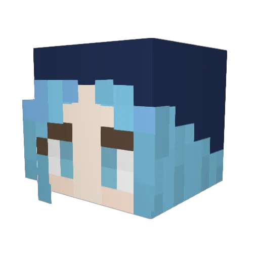 Sibonex Minecraft avatar head, 3D render