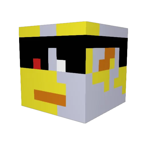 SibyCupp Minecraft avatar head, 3D render