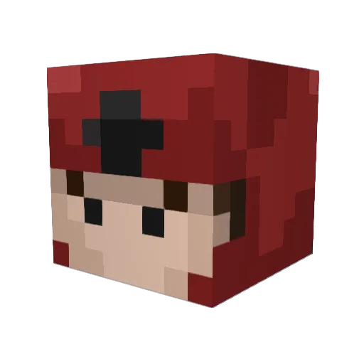 Sicanasda Minecraft avatar head, 3D render