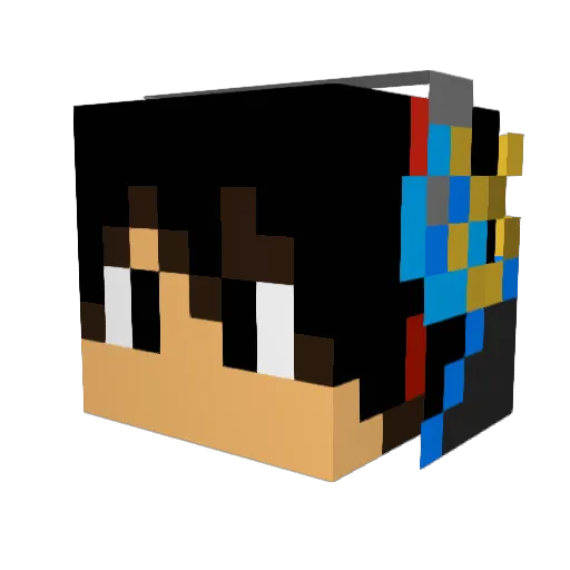 Sicario0 Minecraft avatar head, 3D render