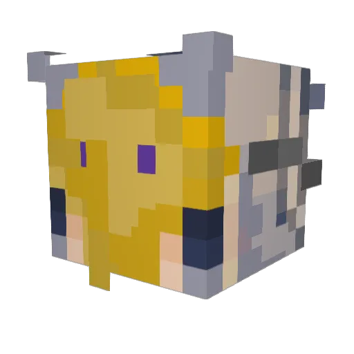 Sicariuss0 Minecraft avatar head, 3D render