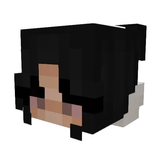 Sichora Minecraft avatar head, 3D render
