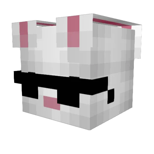 Sicile Minecraft avatar head, 3D render