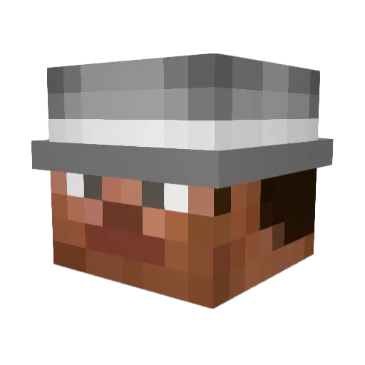 Sicilien Minecraft avatar head, 3D render