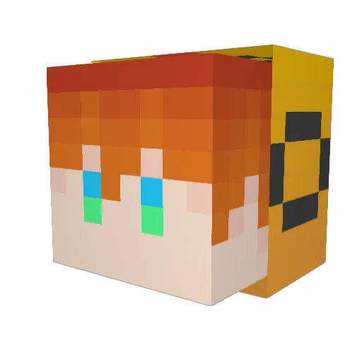 SicilyCake Minecraft avatar head, 3D render