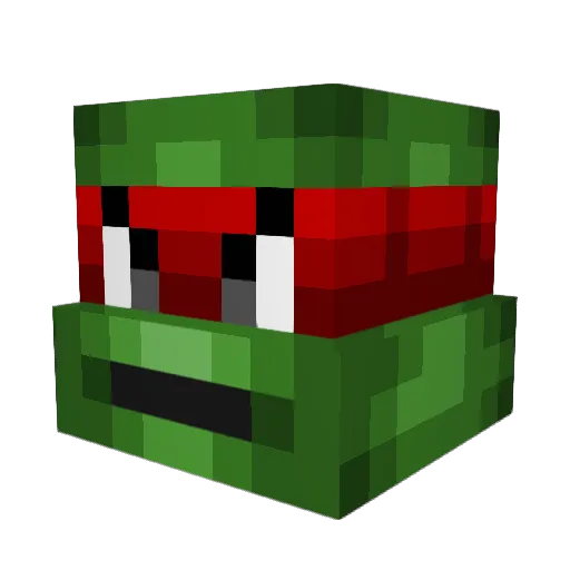 Sick5 Minecraft avatar head, 3D render