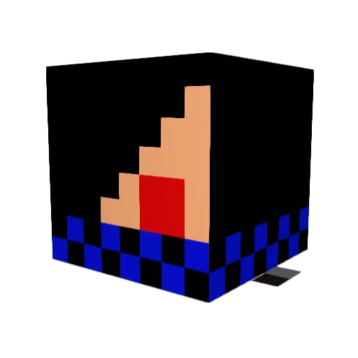 SickGlitch Minecraft avatar head, 3D render