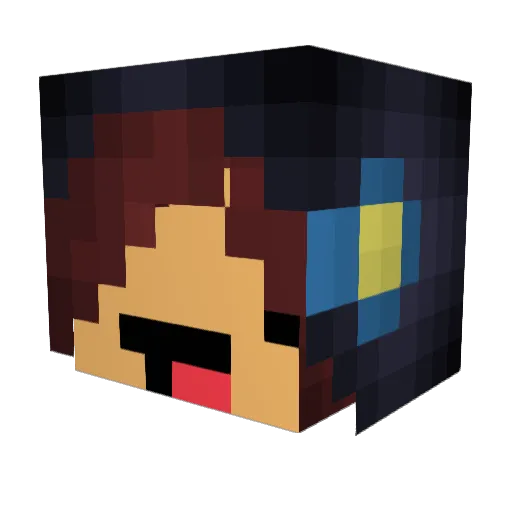 SickKickin Minecraft avatar head, 3D render
