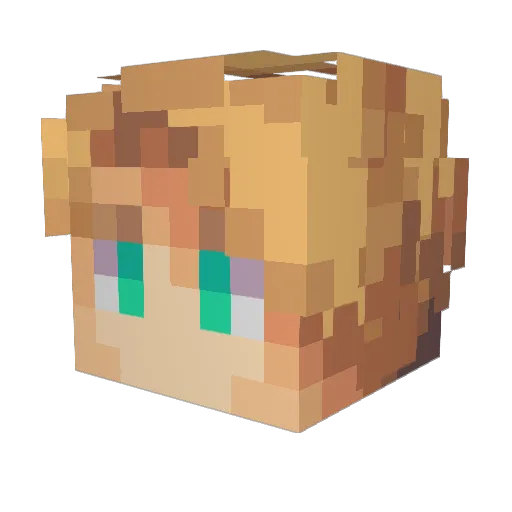 SickenSquirral Minecraft avatar head, 3D render