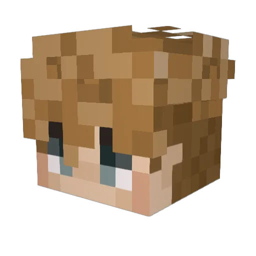 Sickje Minecraft avatar head, 3D render
