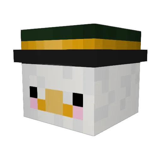 Sickmoe Minecraft avatar head, 3D render