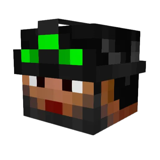 Sickmxc Minecraft avatar head, 3D render