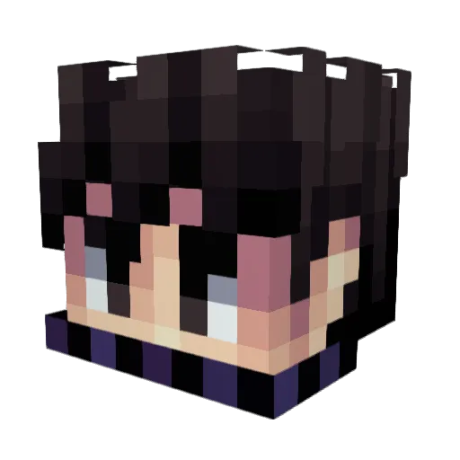 Sickvirus Minecraft avatar head, 3D render