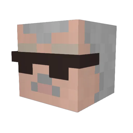 Sicromoft Minecraft avatar head, 3D render