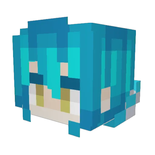 SidLink Minecraft avatar head, 3D render