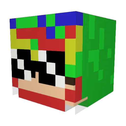 SidVicious12X Minecraft avatar head, 3D render